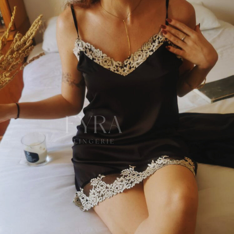 Camisa + Robe Eleanor - Black