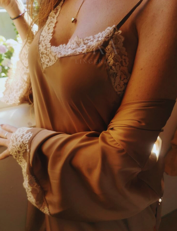 Camisa + Robe Eleanor - Rose Gold