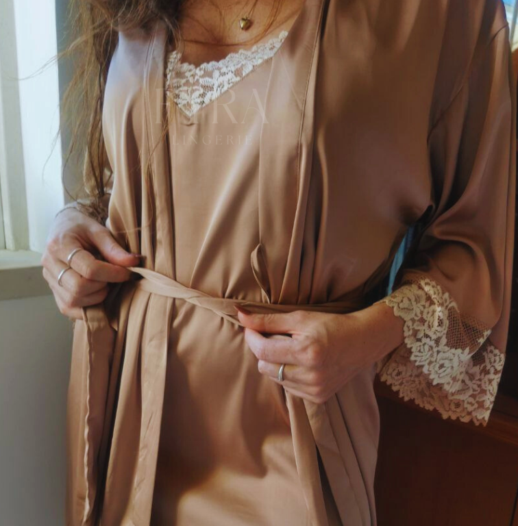 Camisa + Robe Eleanor - Rose Gold