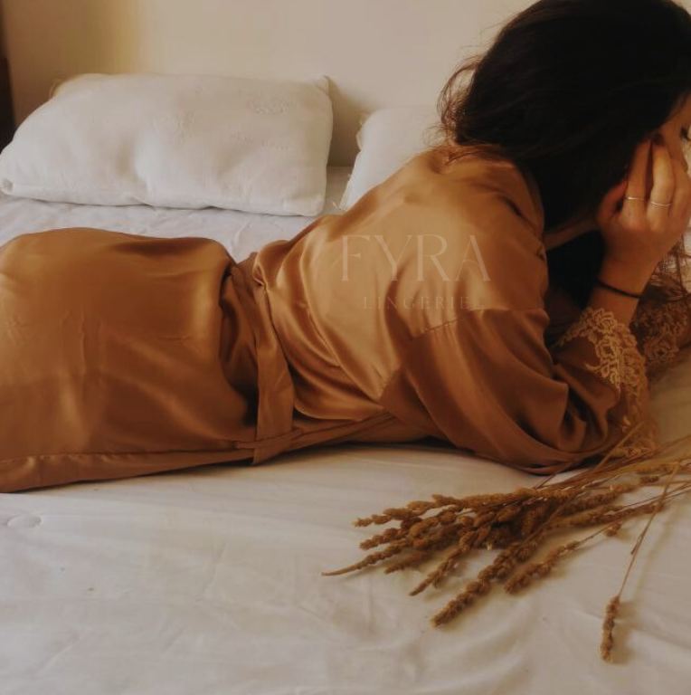 Camisa + Robe Eleanor - Rose Gold