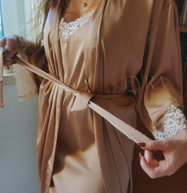 Camisa + Robe Eleanor - Rose Gold