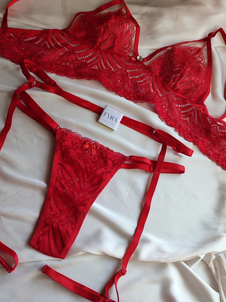 lingerie ajustavel vermelha fyra
