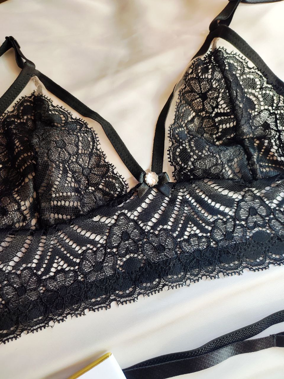 lingerie sexy bralette sem bojo brilhante