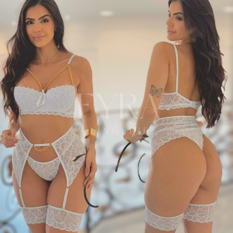 Lingerie branca correntes